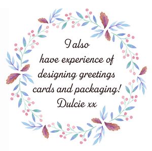 I also have experience of designing greetings cards and packaging